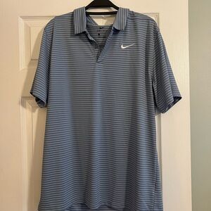 Nike Blue and White Performance Polo Shirt